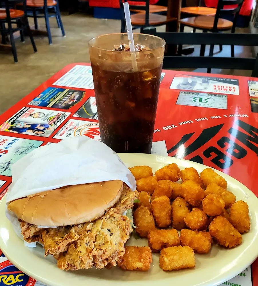 Chicken Fried Steak Sandwich & Tater Tots