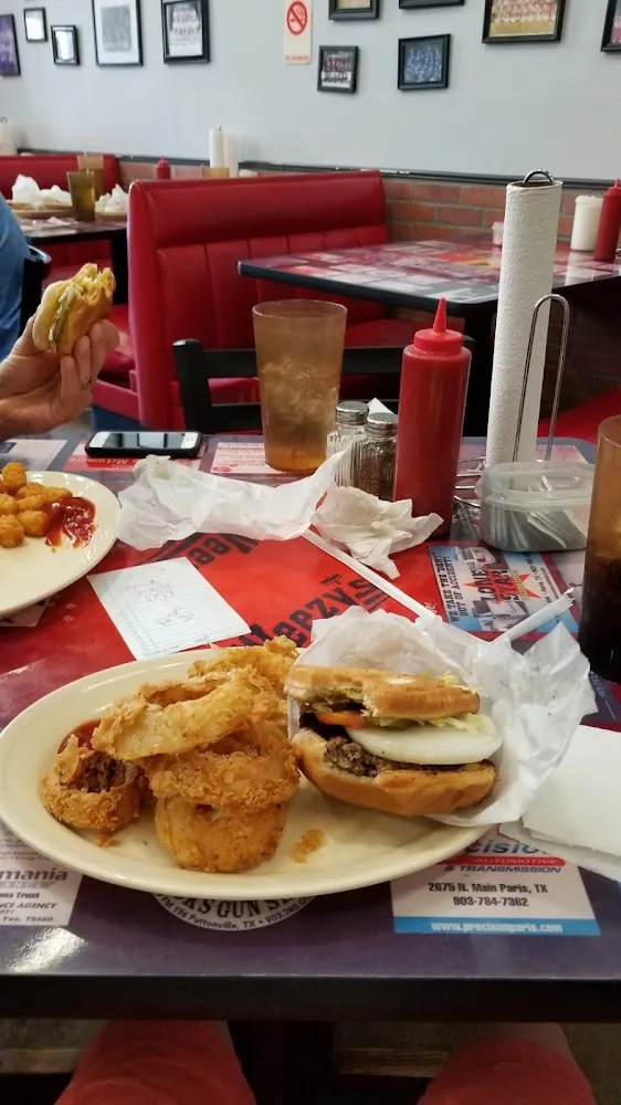 Weezys Burger and Hand Battered Onion Rings